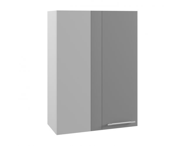 Капри ВПУ 650 шкаф верхний угловой высокий (Камень светлый/корпус Серый)