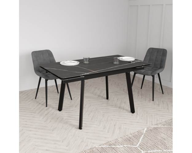 Стол раздвижной Лорд серо-золотой мрамор Стол раздвижной Лорд серо-золотой мрамор