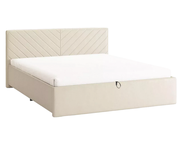 Кровать с подъемным механизмом 1600 Сандра 2 крем (велюр)