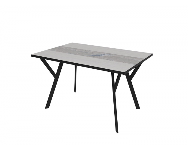 Стол обеденный Милан Ст114.0 ясень анкор светлый / мрамор марквина синий Стол обеденный Милан Ст114.0 ясень анкор светлый / мрамор марквина синий