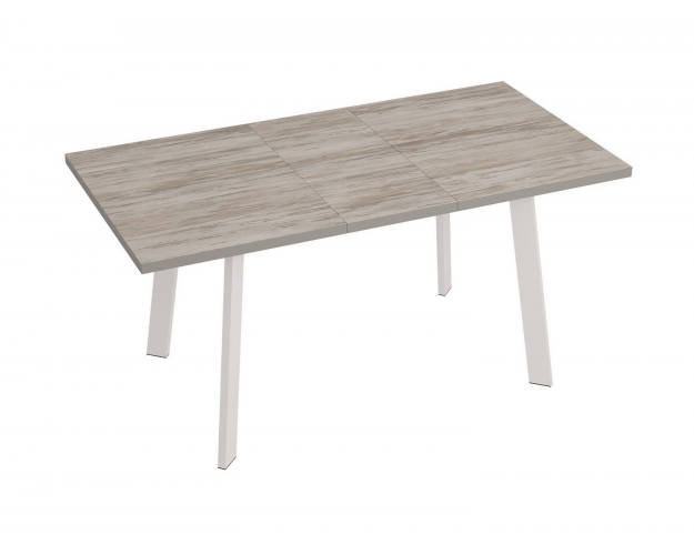 Стол раздвижной Флекс артвуд темный / белый муар Стол раздвижной Флекс артвуд темный / белый муар