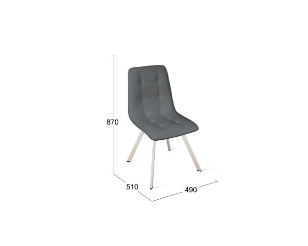 Стул «Бруно» (паук Т2) Бежевый муар/Кожзам Серый Стул «Бруно» (паук Т2) Бежевый муар/Кожзам Серый