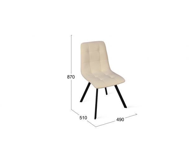 Стул «Бруно» (паук Т2) Черный муар матовый/Кожзам Бежевый Стул «Бруно» (паук Т2) Черный муар матовый/Кожзам Бежевый